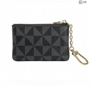 Geometric Black and Gold Keychain Pouch 🖤